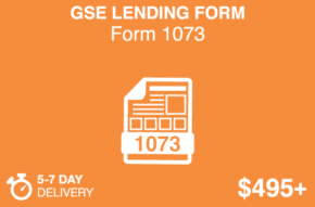 GSE LENDING FORM Form 1073