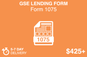 GSE LENDING FORM Form 1075